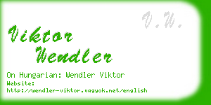 viktor wendler business card